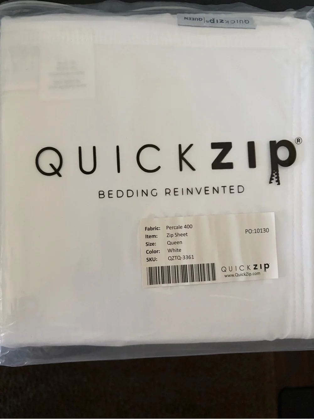 White Bedding Sheet Set - Easy Zip